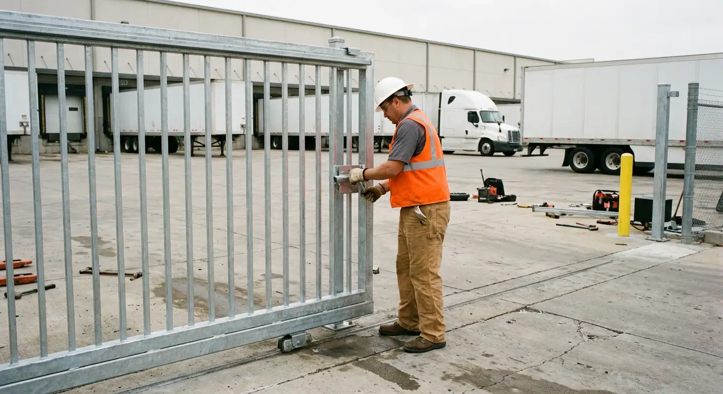 Heavy-duty temporary fencing installation in Kingwood