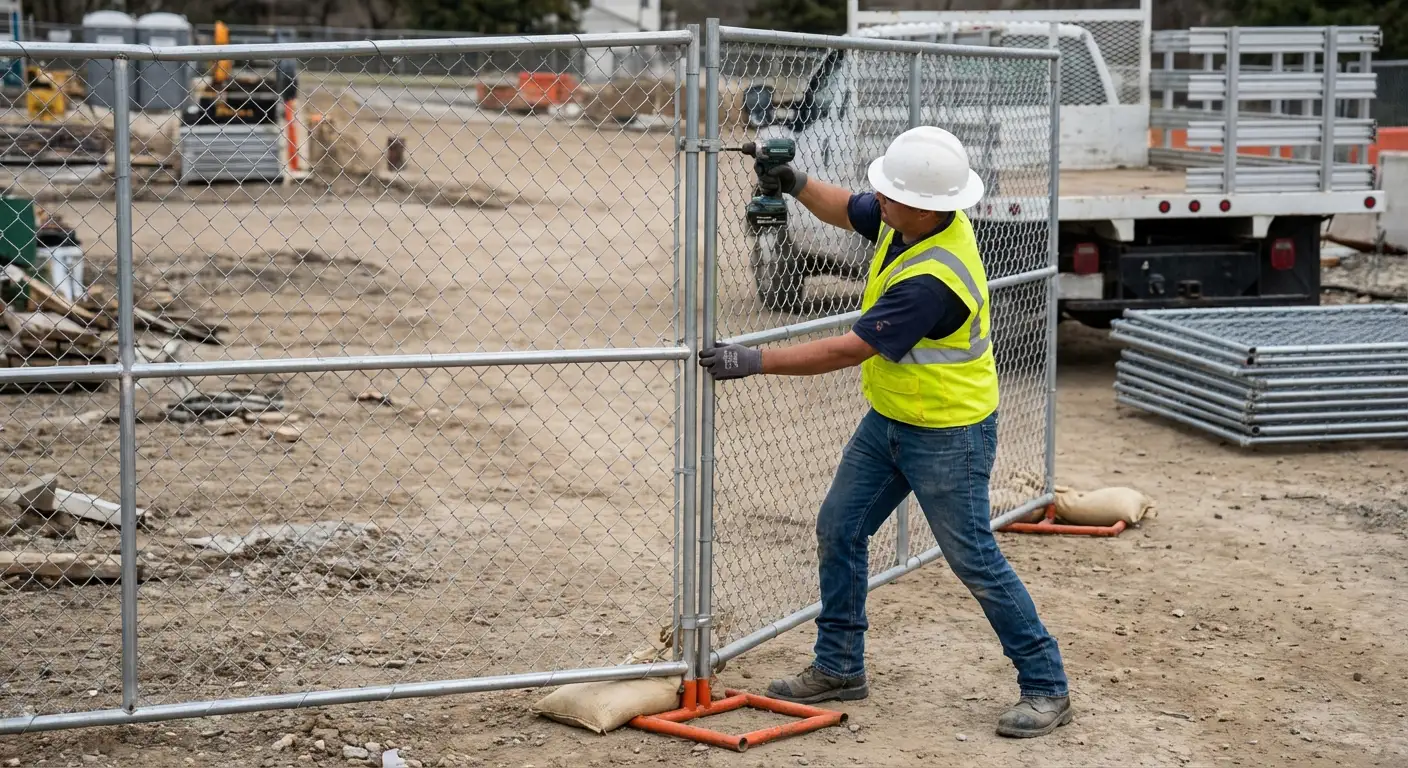 Modular fence reconfiguration system in action in Kingwood, TX