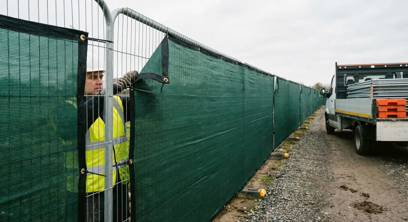 High security temporary fencing perimeter in Kingwood, TX