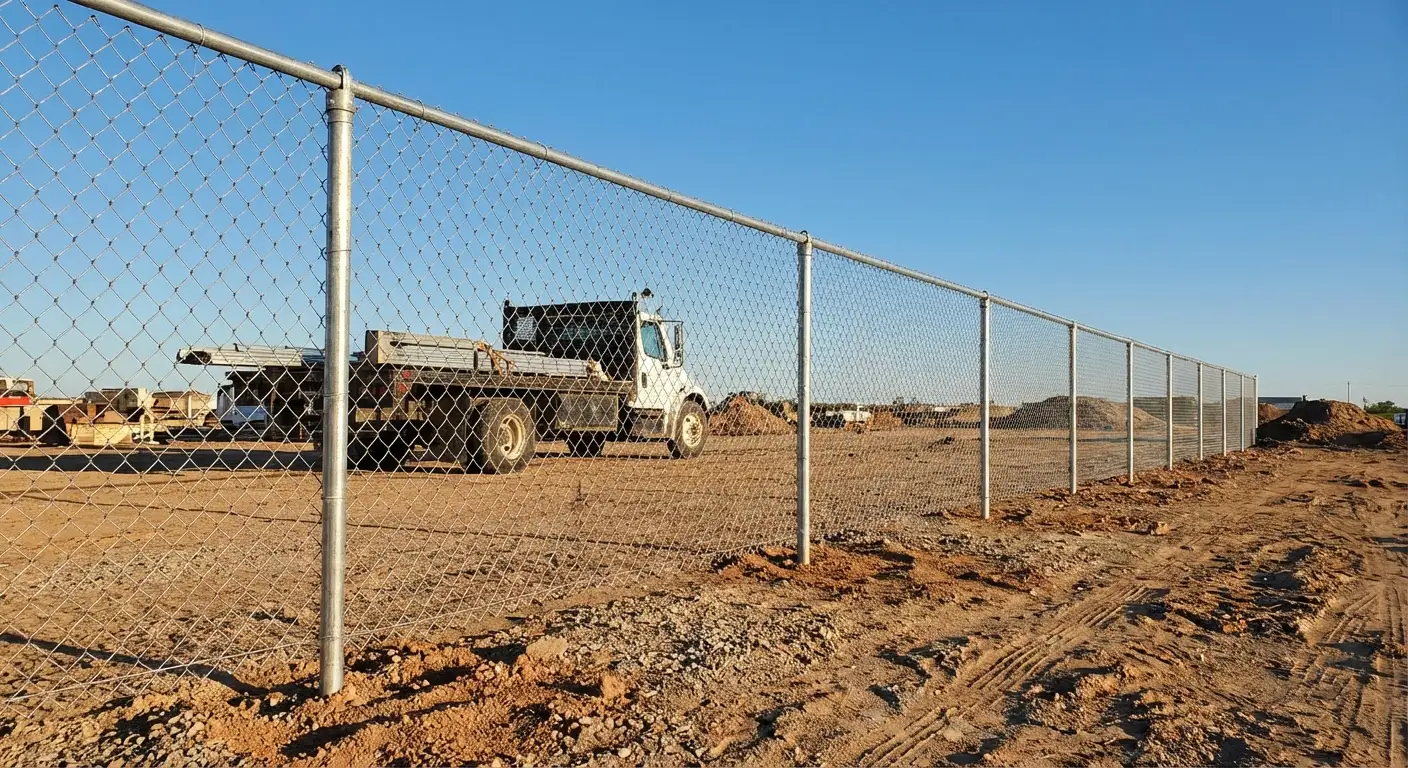 Wind-rated temporary fencing site in Kingwood, TX