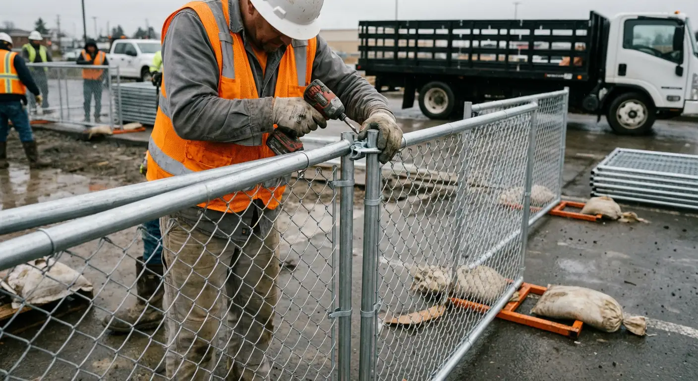Physical security fencing for site investigation in Kingwood, TX