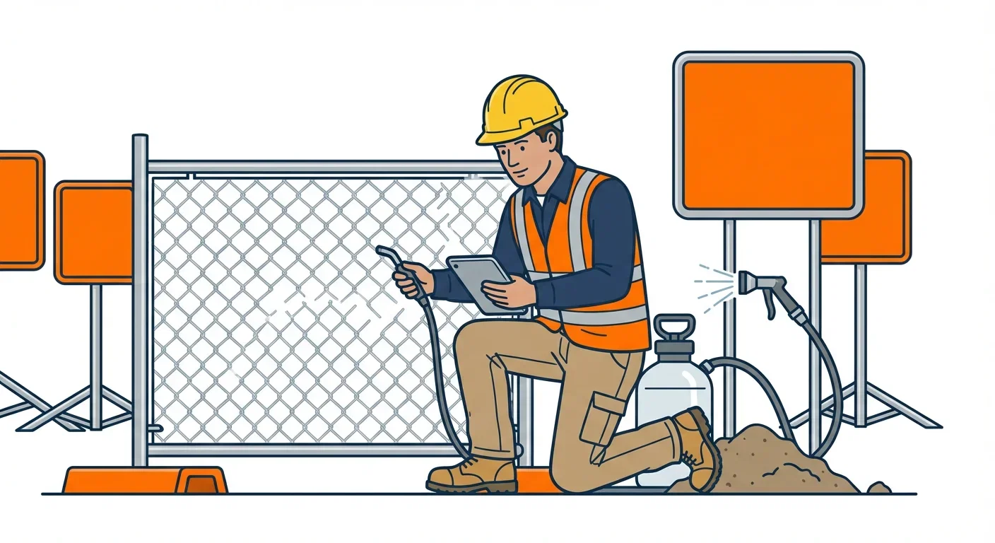 SWPPP Dust Compliance Warning Signs Infographic in Kingwood, TX